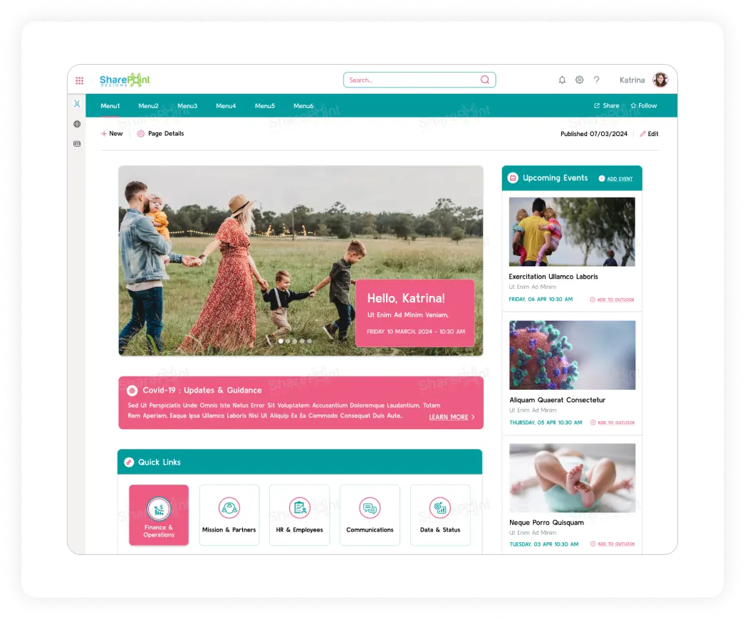 Modern SharePoint templates Free download for 2024